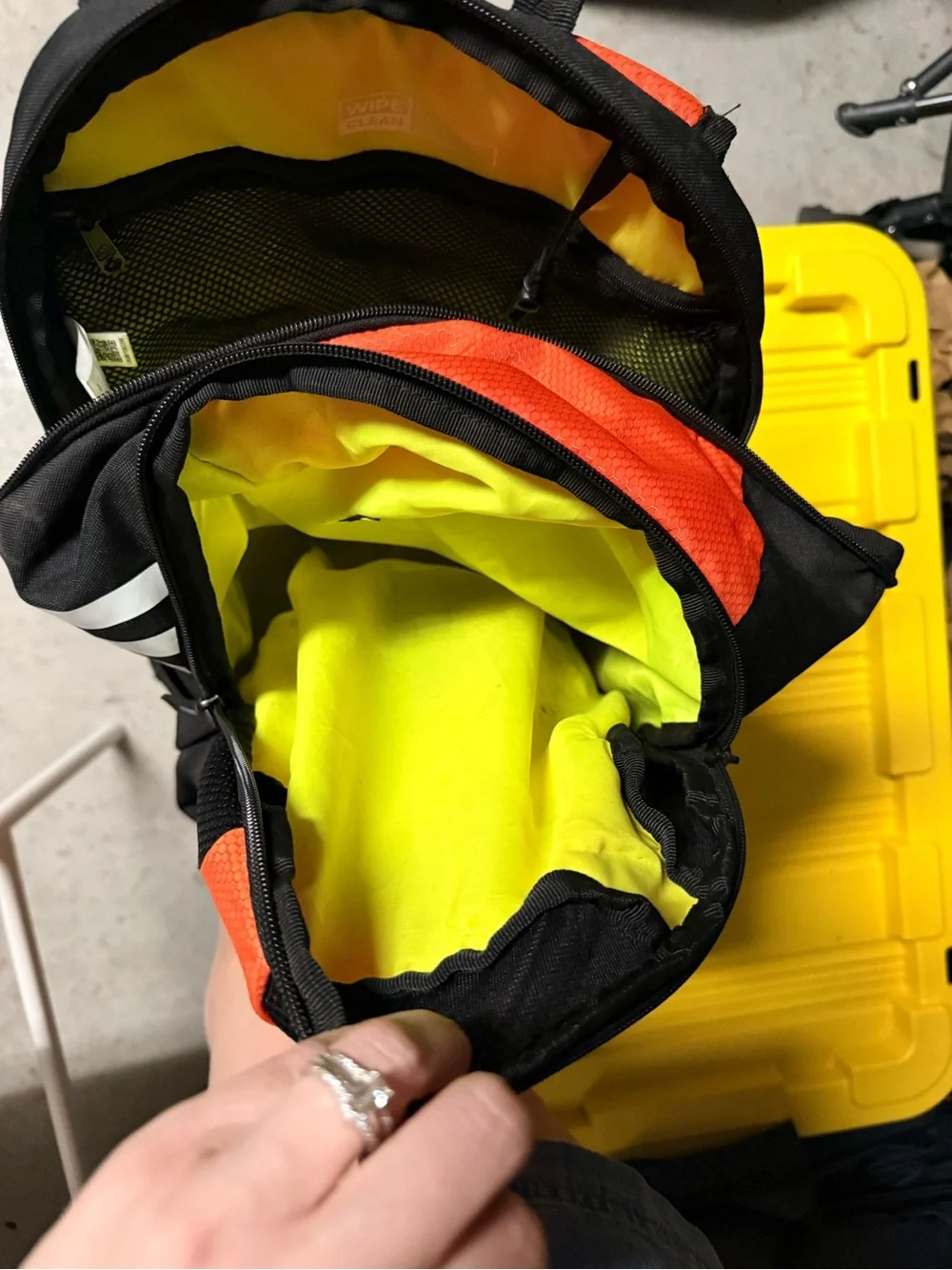 adidas Orange and Black Men’s Backpack with Dutch Crest